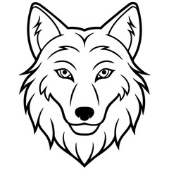        Wolf side head vector illustration.


     