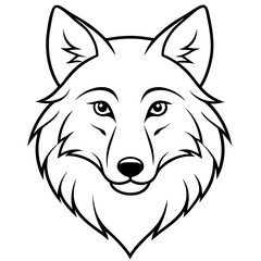 Fototapeta premium Wolf side head vector illustration.