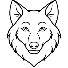        Wolf side head vector illustration.


     