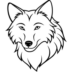        Wolf side head vector illustration.


     