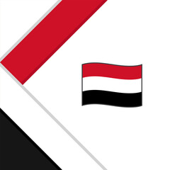 Yemen Flag Abstract Background Design Template. Yemen Independence Day Banner Social Media Post. Yemen Illustration