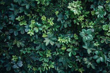 Greenery Texture: Fresh Leaves in Nature's Garden