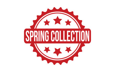 Red Spring Collection Rubber Stamp Seal Vector