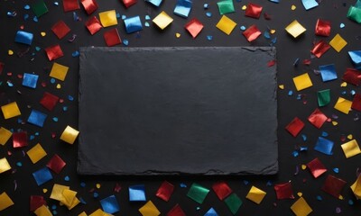 dark festive background for inscriptions