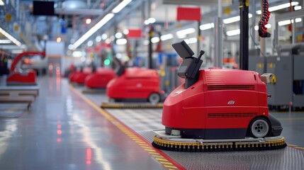 Automated Scrubbers on Auto Assembly Line
