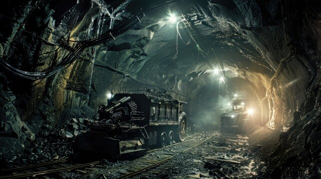 Coal Miners Operating Machinery