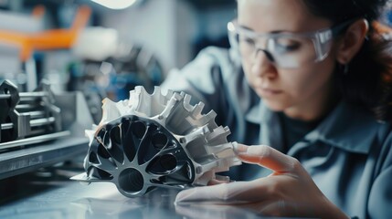 Engineers 3D Printing Automotive Parts - obrazy, fototapety, plakaty