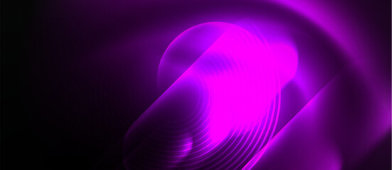 A neon purple light is illuminating a dark black background, creating a mesmerizing visual effect reminiscent of a pink sky reflected on water