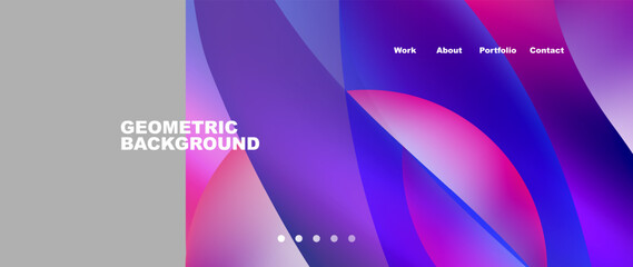 A geometric background featuring a gradient of purple and electric blue tones, reminiscent of automotive lighting. Perfect for a modern design with a touch of magenta and violet