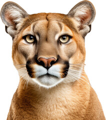 puma head isolated on white or transparent background,transparency