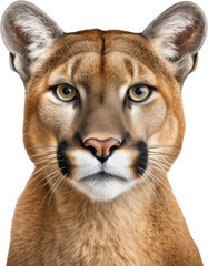 puma head isolated on white or transparent background,transparency