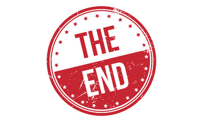 The End Rubber Stamp Seal Vector