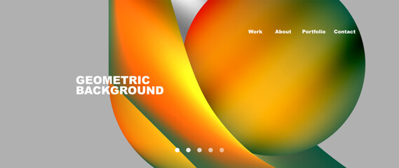 A geometric background featuring a sphere in the middle, symbolizing the importance of natural foods such as fruits and vegetables like apples as staple ingredients in our diet