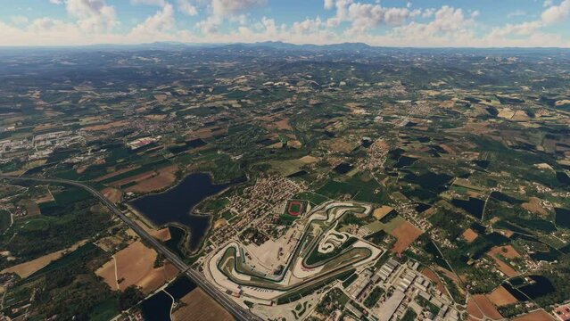 Aerial view of Misano World Circuit Marco Simoncelli in Adriatico RN. Italy