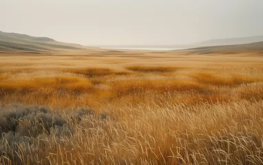 Foto op Plexiglas Mountain prairie scenery,created with Generative AI tecnology. © henvryfo