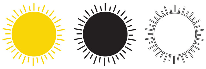 Sun icon set, Sun symbol vector. Abstract art. vector illustration. EPs 10