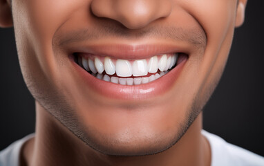 Men's teeth close-up,created with Generative AI tecnology.