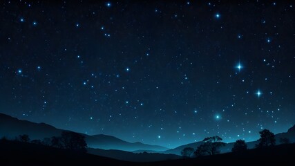 Starry Nights and Moonlit Landscapes in Nature's Embrace, Starlit Skies and Moonlit Mountains in Nature's Canvas, Moonlit Horizons and Starlit Silhouettes in Nature's Realm, Starlit Landscapes