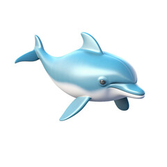 illustration of a playful dolphin known, Isolated on transparent PNG background, Generative ai