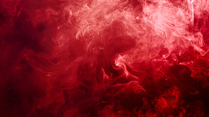 Red Smoke Clouds Background Explosion ,Red smoke on a black background Abstract background ,Red and smoke on smooth background Copy space