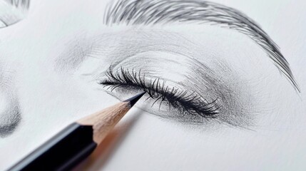 Portrait of intricate pencil sketch.