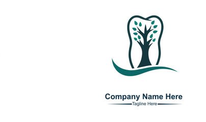 tree dental logo design concept template, vector dental, tree logo dental logo simple 