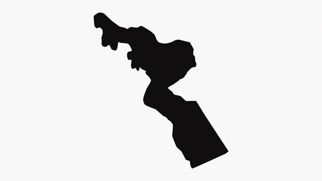animation forming a map of Chitipa District in malawi
