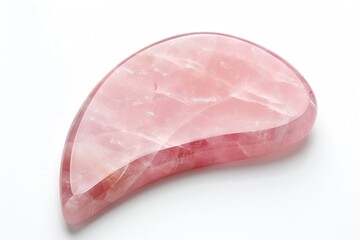 Generative AI : rose quartz scraper for traditional chinese face massage gua sha 