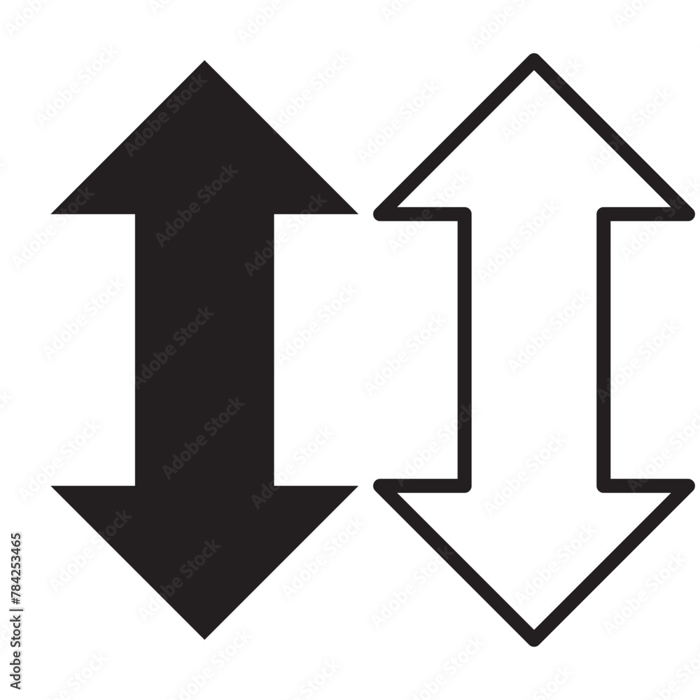 Canvas Prints long arrow vector icon. black horizontal double arrow. vector design