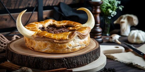 Cow Pie - Fresh Beef Pie With Horns