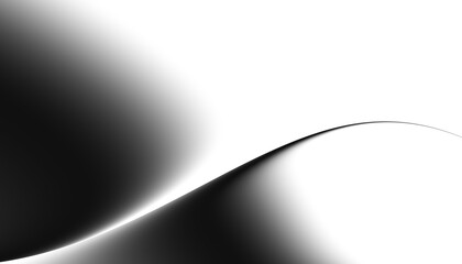 Blurred transparent gradient background. Elegant black wavy line on Transparent png overlay background