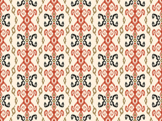 backgroundIkat Flower Pattern Ethnic Geometric native tribal boho motif aztec textile fabric carpet mandalas African