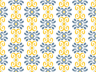 backgroundIkat Flower Pattern Ethnic Geometric native tribal boho motif aztec textile fabric carpet mandalas African