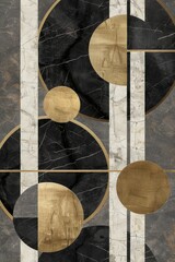 Ancient surreal meander roman, greek geometric patterns on marble. Luxurious stone designs and patterns on a rich marble background, exuding elegance and classical style