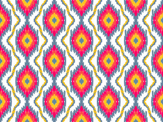 backgroundIkat Flower Pattern Ethnic Geometric native tribal boho motif aztec textile fabric carpet mandalas African