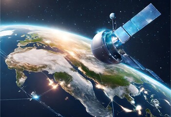earth and satellite concept