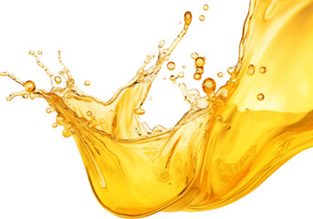yellow splashing,clear oil splashing isolated on white or transparent background,transparency