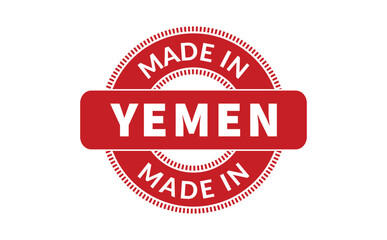 Fototapeta na wymiar Made In Yemen Rubber Stamp