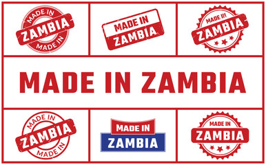 Made In Zambia Rubber Stamp Set