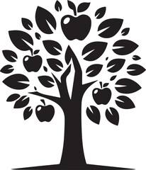 Apple tree vector logo icon  silhouette  (125).eps