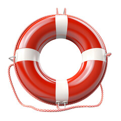 illustration of Lifebuoy an essential, Isolated on transparent PNG background, Generative ai