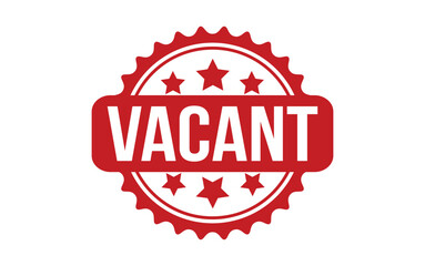 Red Vacant Rubber Stamp Seal Vector