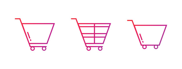 Shopping Gradient Icon Vector Illustration