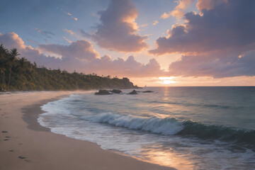 Obraz premium sunset on the beach
