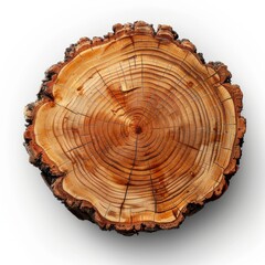 The intricate cross-section of a tree trunk, highlighting the detailed growth rings and natural wood patterns, symbolizing the passage of time.