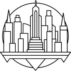        Future city vector illustration.
