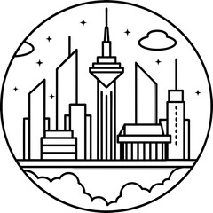  Future city vector illustration.

