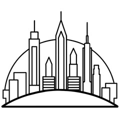 Future city vector illustration.