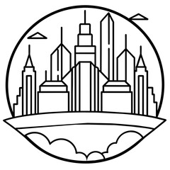Obraz premium Future city vector illustration.
