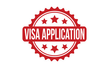 Visa Application rubber grunge stamp seal vector